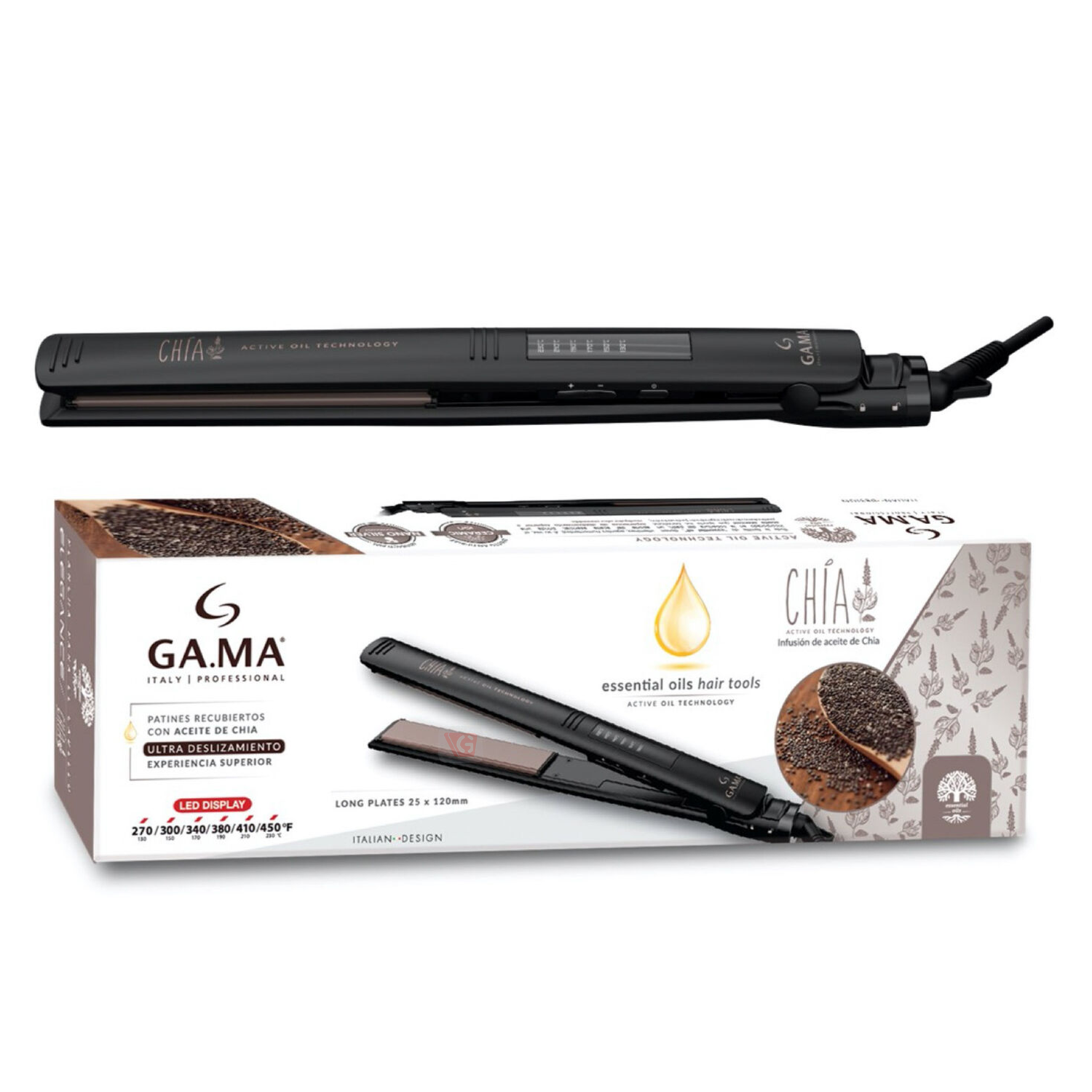 Plancha Alisadora Elegance Led Chia