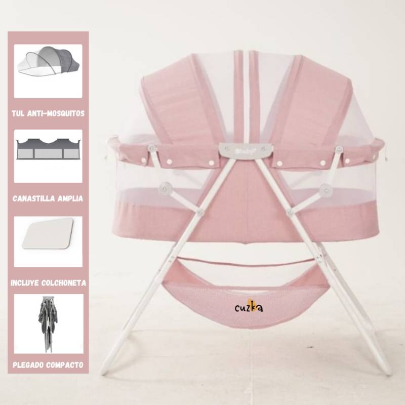 Cuna Portátil Plegable Para Bebé DOLLY PINK