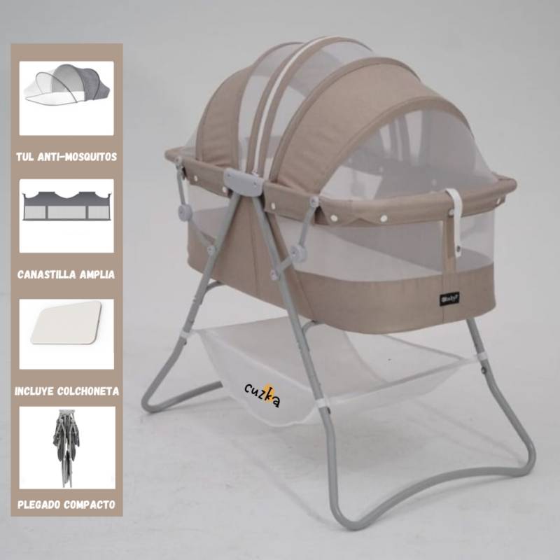 	 Cuna Portátil Plegable Para Bebé »DOLLY» BEIGE