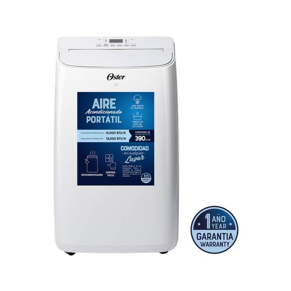 Aire Acondicionado Portátil Oster 14,000 BTU OS-PACPOR1412FWE