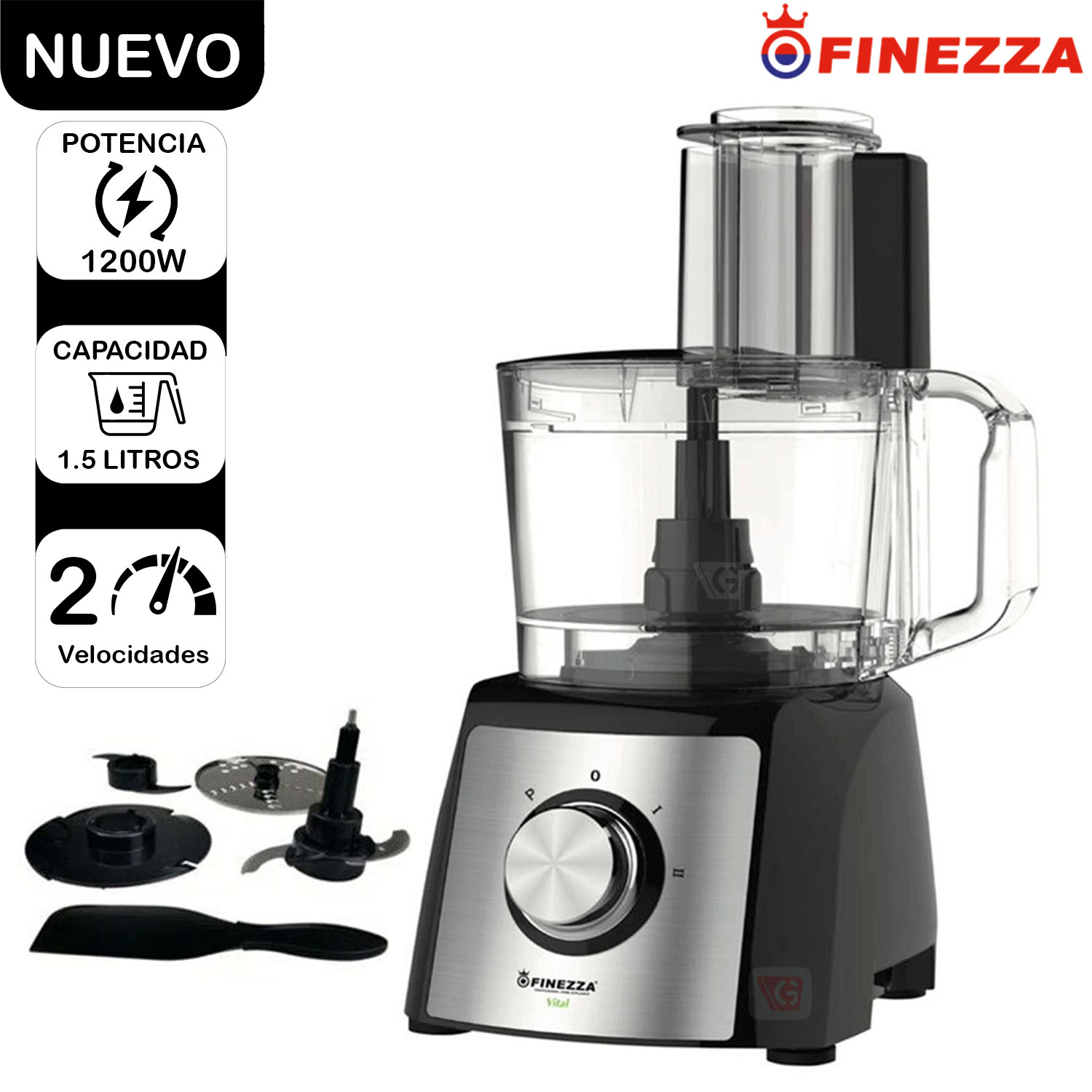 Procesador de Alimentos FZ-6120PR 1200W 2.3 Lts