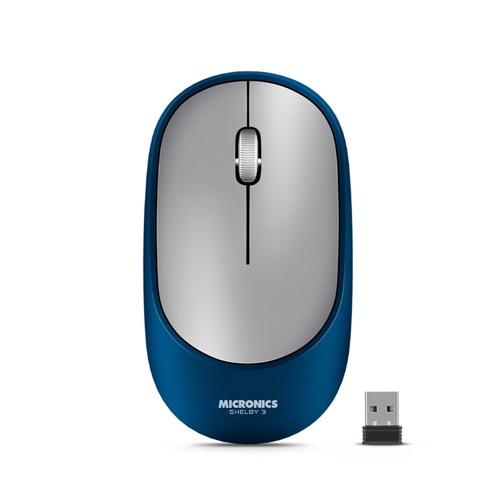 Mouse Shelby Mic M701-3M Micronics Gris Azul