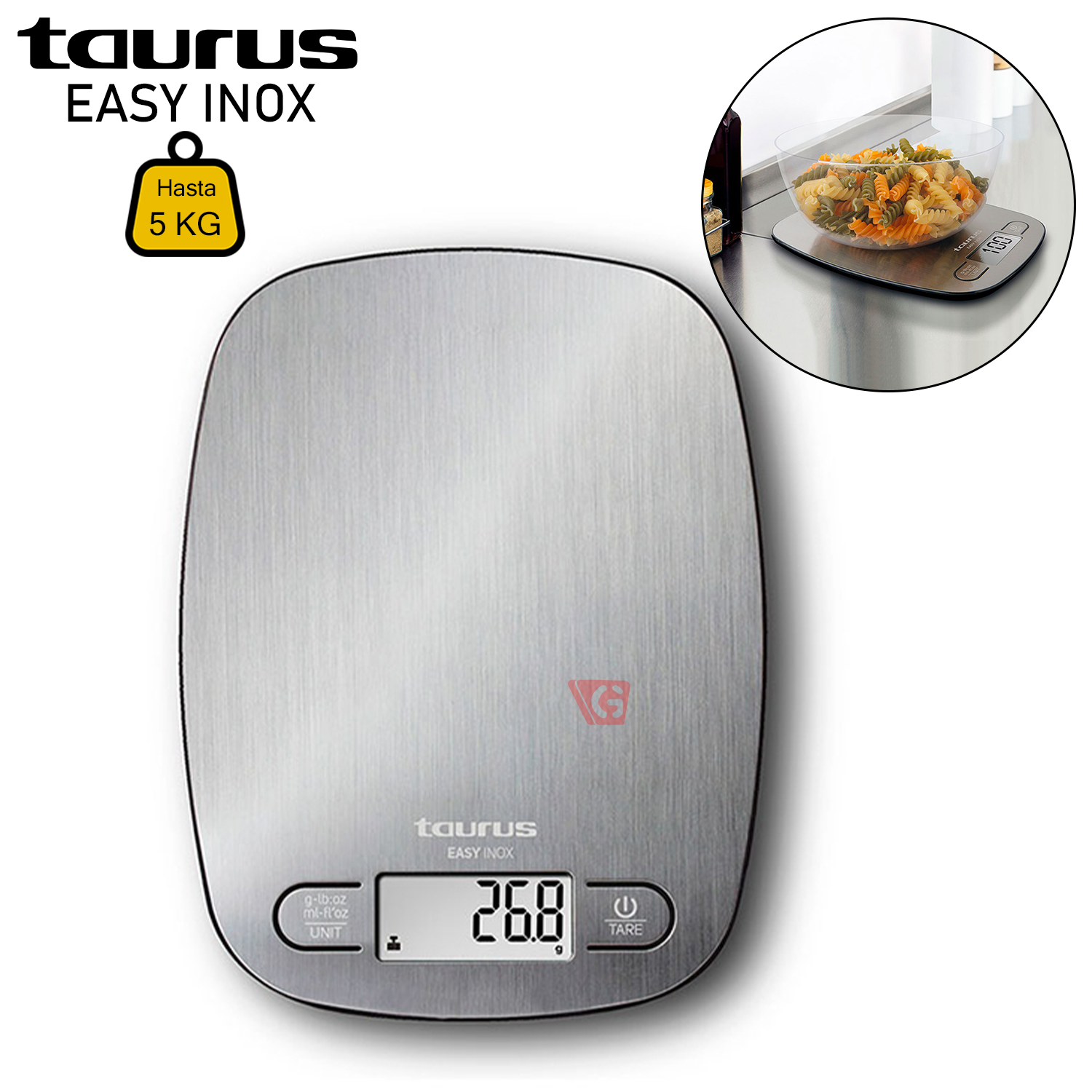 Balanza de Cocina Taurus EASY INOX