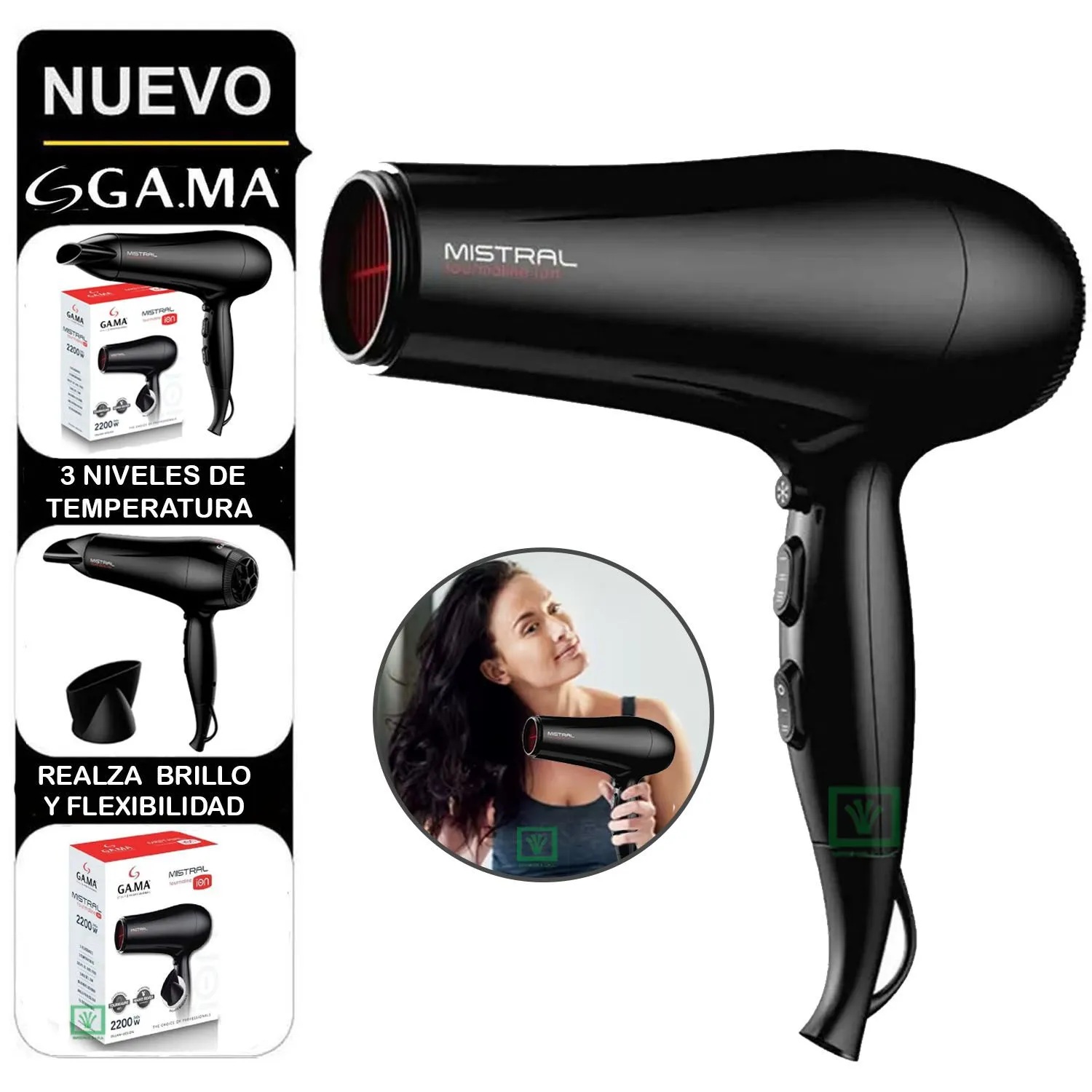 Secadora de Cabello Gama Mistral Tourmaline BECHD0000002464