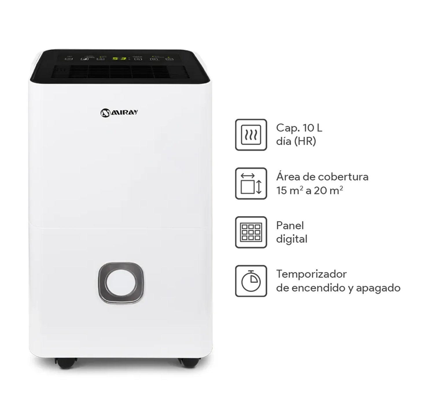 Deshumedecedor Miray DM-125 1.5 L 15 a 20 m2