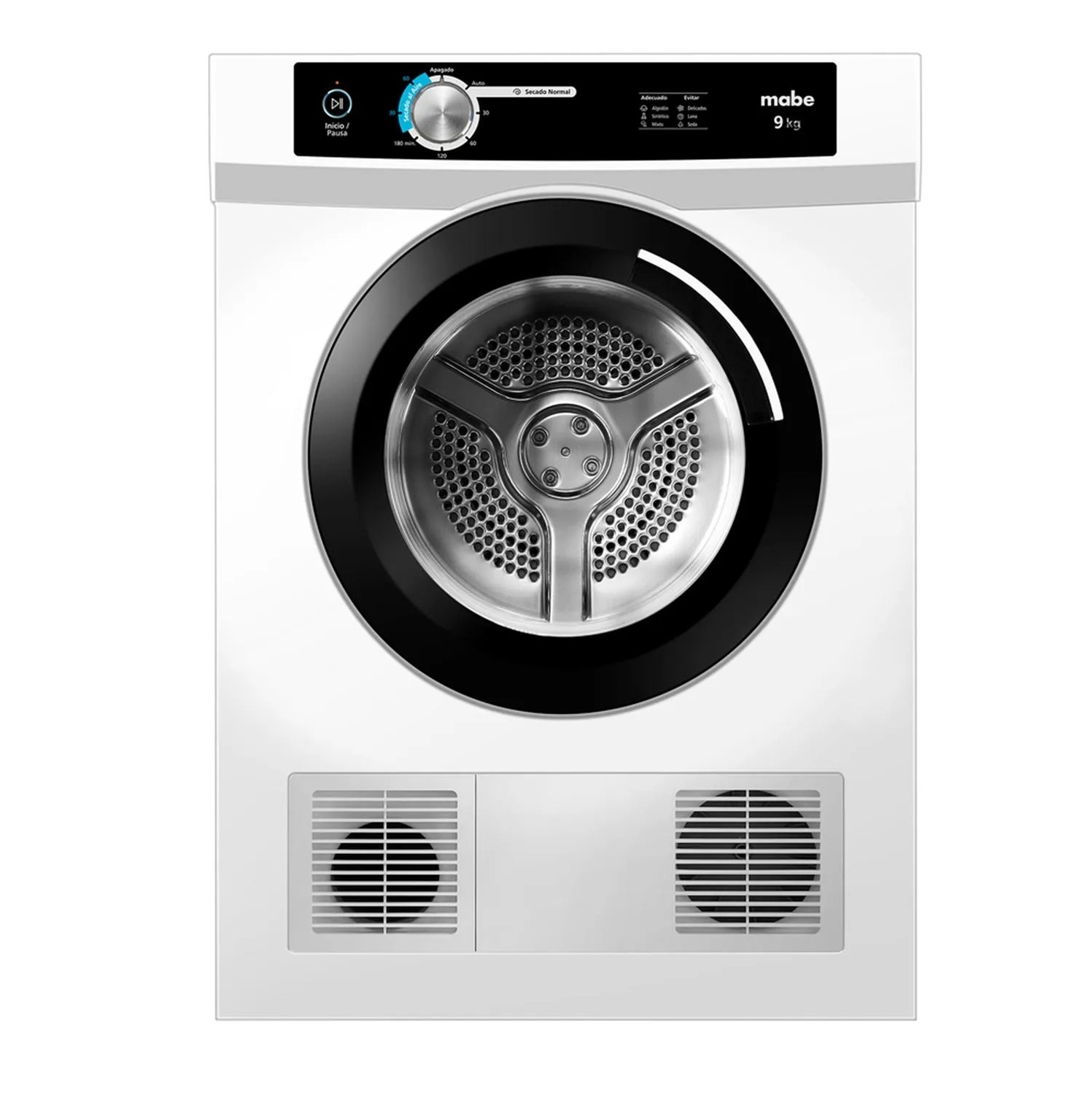 Secadora Eléctrica Carga Frontal 9kg Blanca Mabe SEM090VBBB0