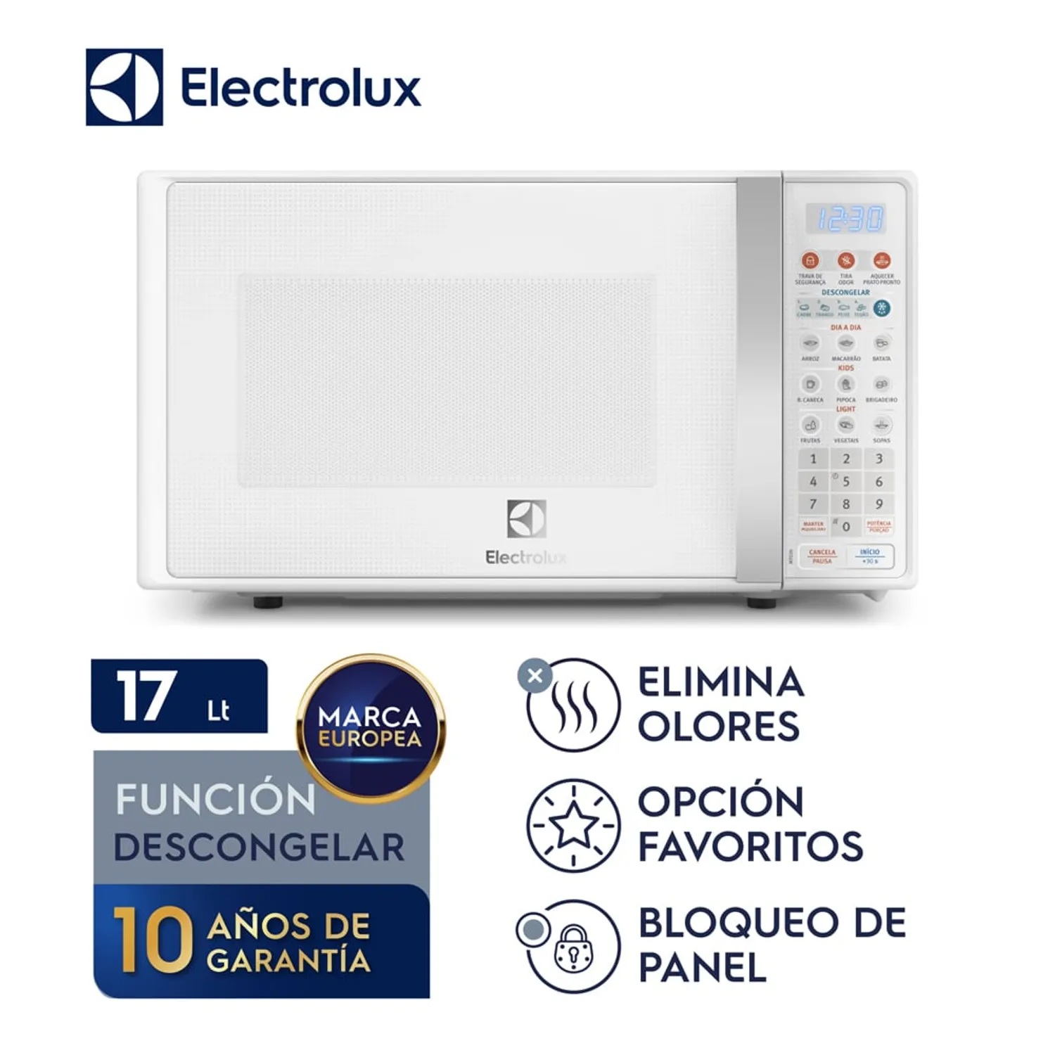 Horno Microondas 17L Blanco Electrolux - EMDO17S2GSRUW