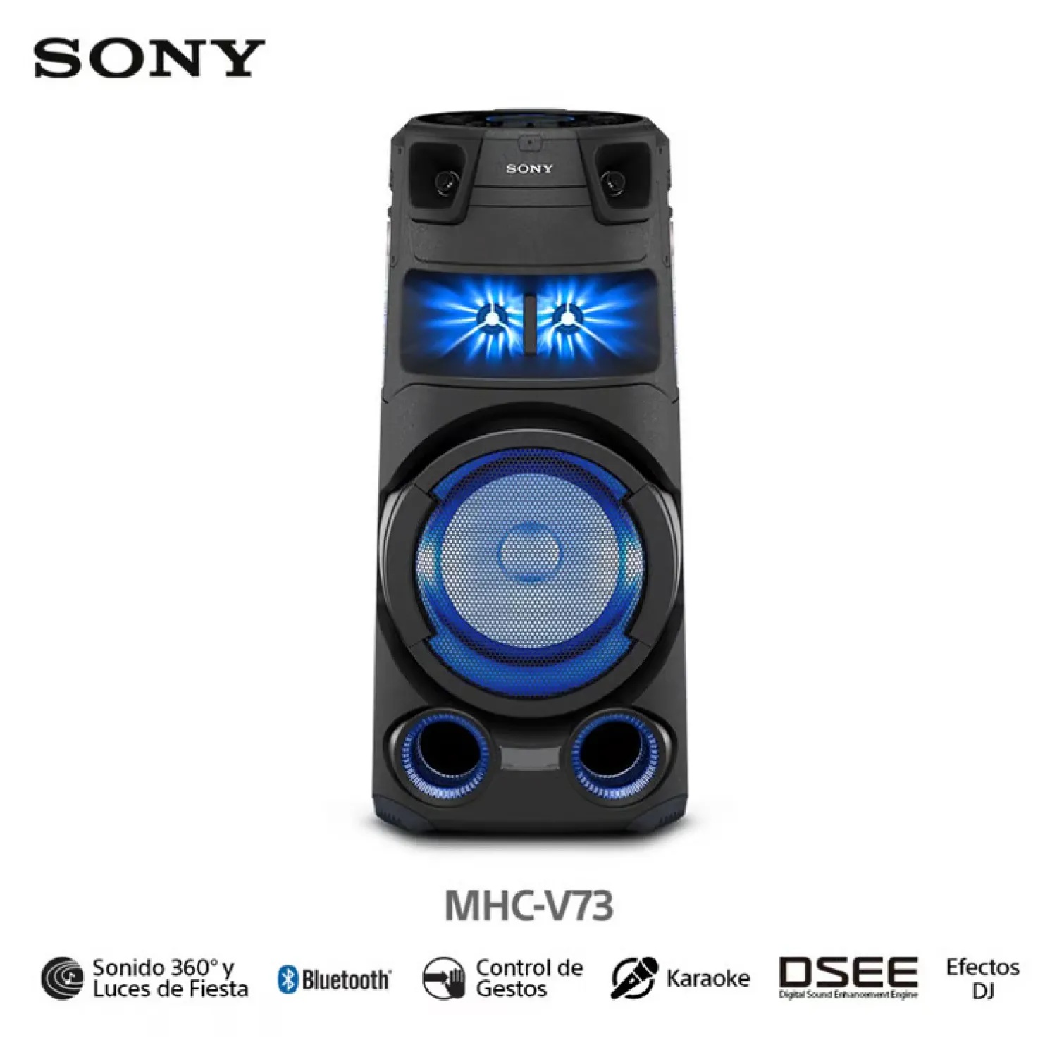 Sony Minicomponente Alta Potencia con Bluetooth MHC-V73D