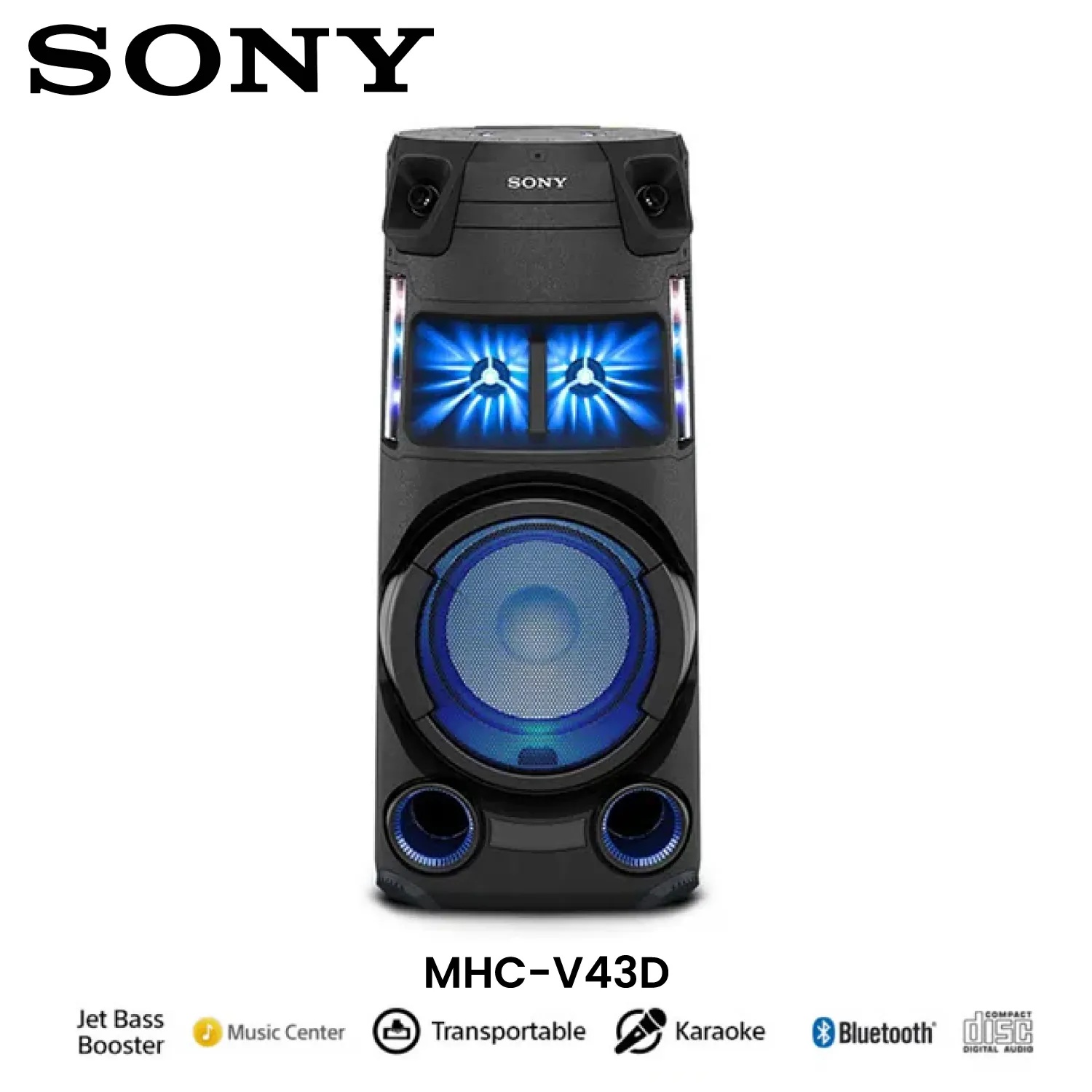 Sony Minicomponte De Alta Potencia Con Bluetooth MHC-V43D