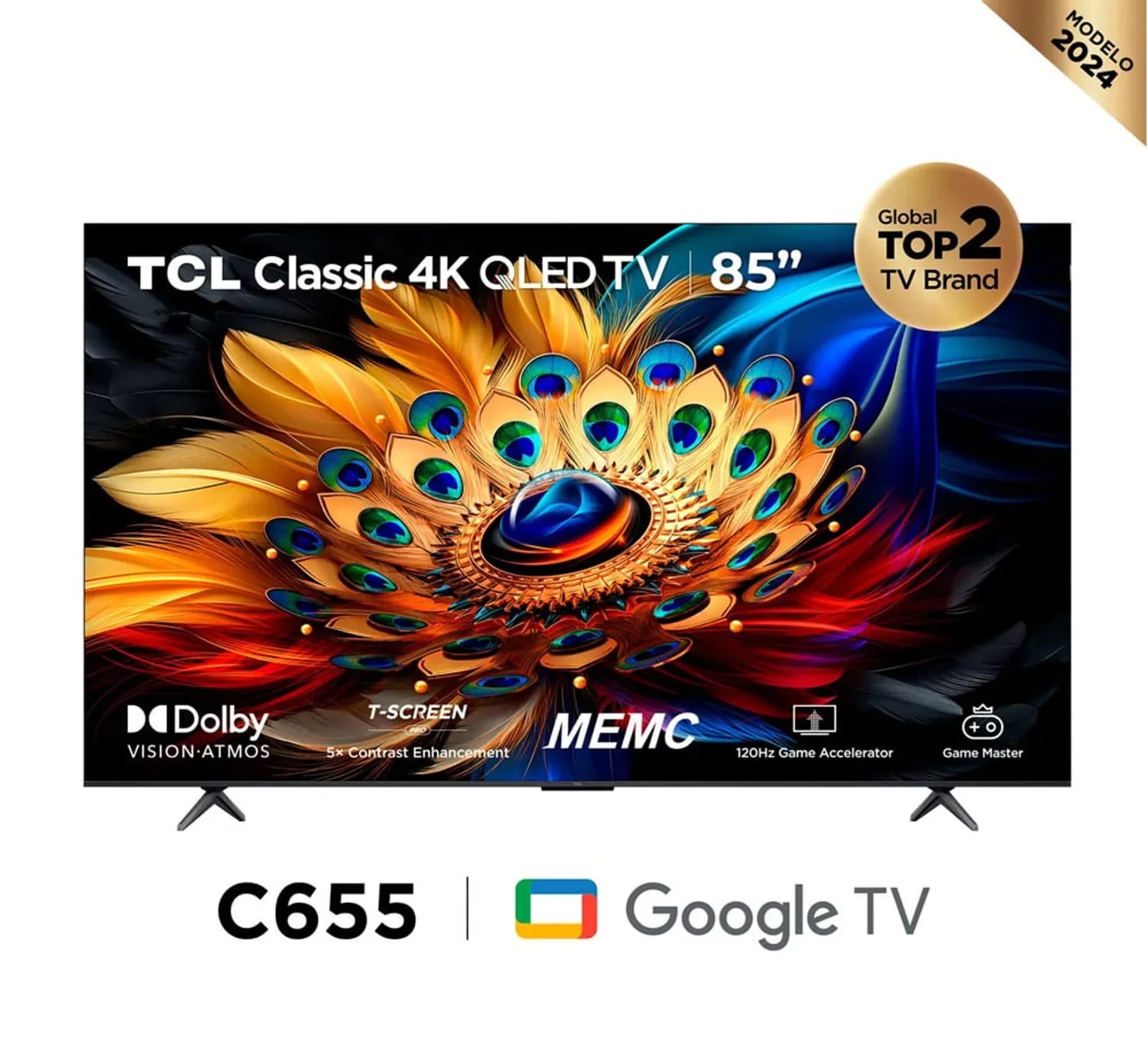 Televisor Smart TV 85 QLED 4K UHD TCL 85C655