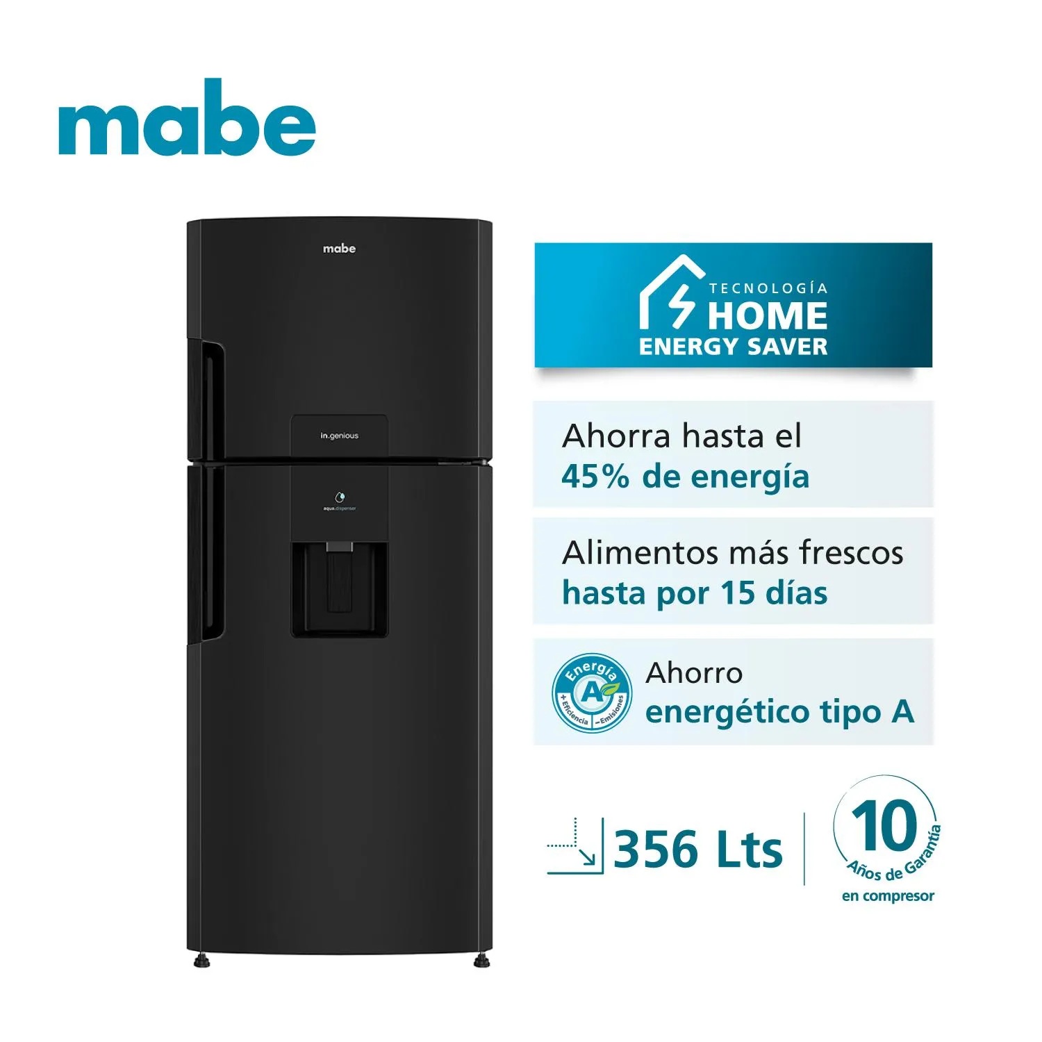 Refrigeradora No Frost 389 L Brutos Grafito Mabe RMP389JPG