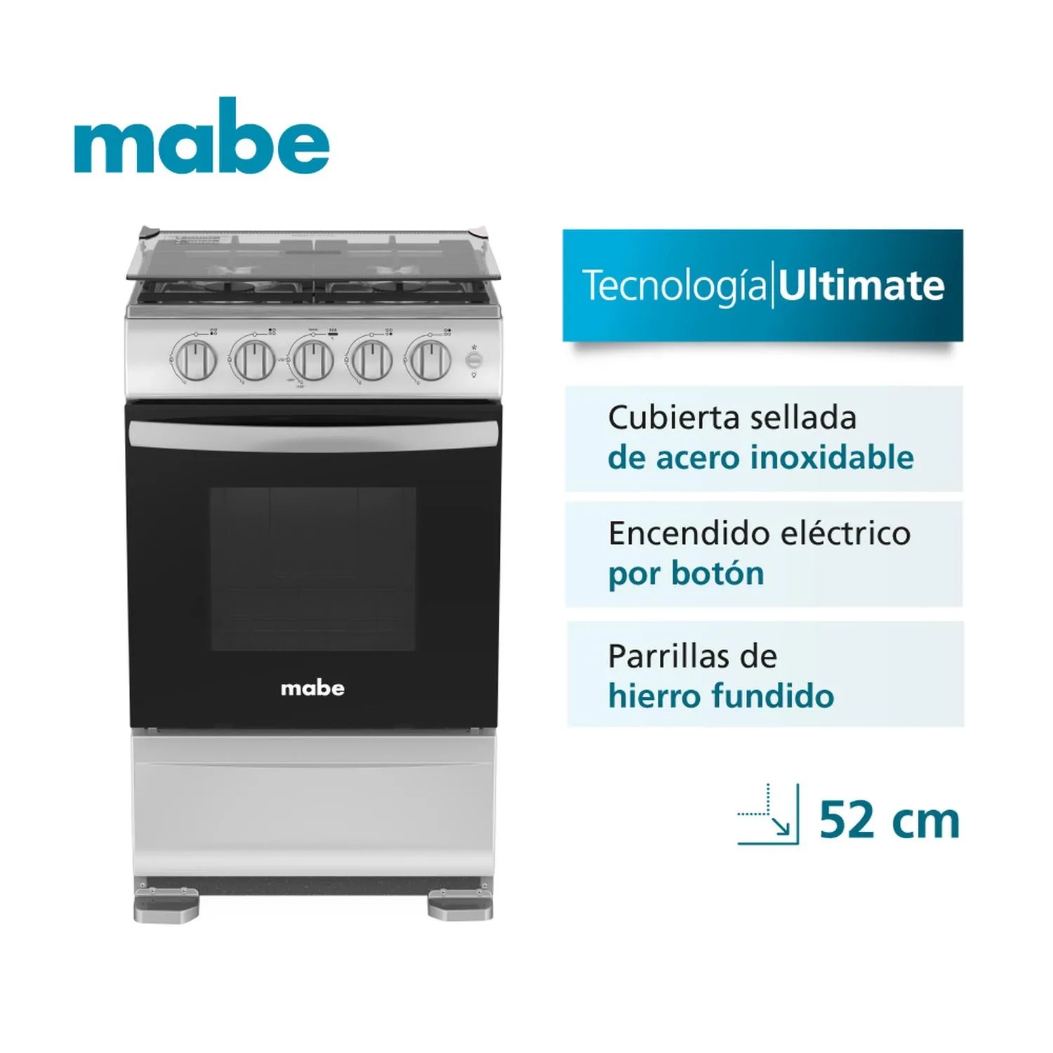 Cocina de piso 52 cm Grafito Mabe - EMP5120GP2